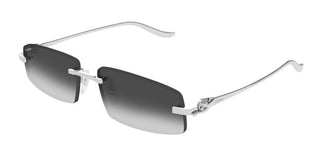 Cartier Panthère De Cartier Ct0505s Unisex Silver Rectangle Sunglasses