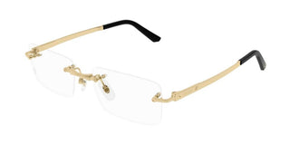 Cartier CT0511O men Gold Squared Eyeglasses