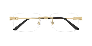 Cartier CT0521O men Gold Squared Eyeglasses