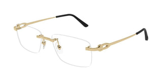 Cartier CT0521O men Gold Squared Eyeglasses