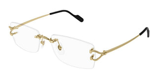 Cartier CT0563O men Gold Rectangle Eyeglasses