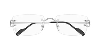 Cartier CT0563O men Silver Rectangle Eyeglasses