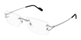 Cartier CT0563O men Silver Rectangle Eyeglasses