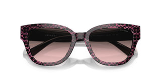 Coach Cl920 Hc 8379u Women Pink Squared Sunglasses