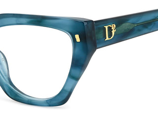 Dsquared2 D2 0117 women Blue Geometric Eyeglasses