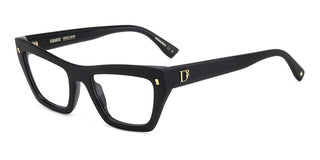 Dsquared2 D2 0153 Women Black Geometric Eyeglasses