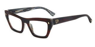 Dsquared2 D2 0153 Women Red Geometric Eyeglasses