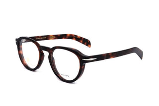 David Beckham DB 7021 men Havana Round Eyeglasses