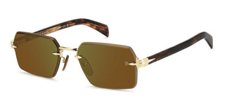 David Beckham DB 7109/S men Gold Squared Sunglasses