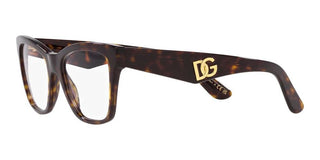 Dolce & Gabbana DG 3374 women Havana Squared Eyeglasses