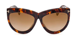 Tom Ford DORIS FT 1112 women Havana Cat Eye Sunglasses