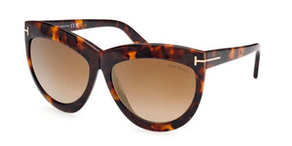 Tom Ford DORIS FT 1112 women Havana Cat Eye Sunglasses