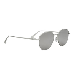 FENDI FE40004U men Silver Oval Sunglasses