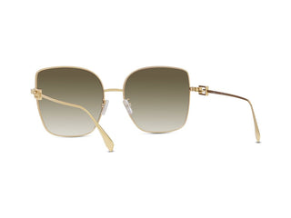 FENDI FE40013U women Gold Squared Sunglasses