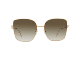 FENDI FE40013U women Gold Squared Sunglasses