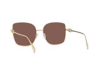 FENDI FE40013U women Gold Squared Sunglasses