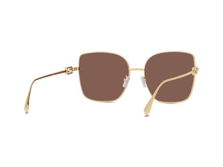 FENDI FE40013U women Gold Squared Sunglasses