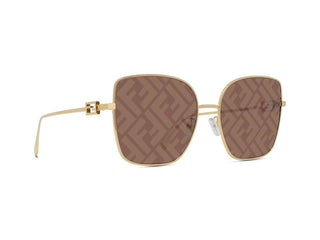 FENDI FE40013U women Gold Squared Sunglasses