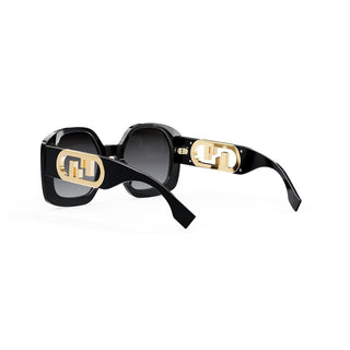 FENDI FE40048U women Black Geometric Sunglasses