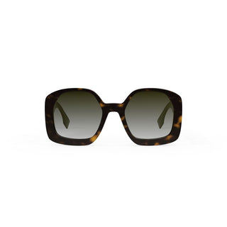 FENDI FE40048U women Havana Rectangle Sunglasses