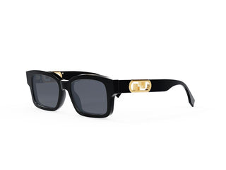 FENDI O'Lock FE40050I women Black Rectangle Sunglasses