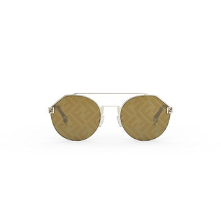 FENDI FE40060U men Gold Round Sunglasses