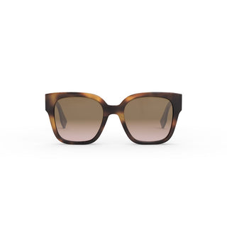 FENDI FE40063I women Havana Squared Sunglasses