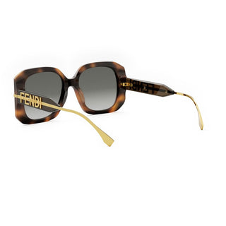 FENDI FE40065I women Havana Geometric Sunglasses