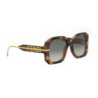 FENDI FE40065I women Havana Geometric Sunglasses