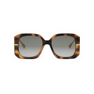 FENDI FE40065I women Havana Geometric Sunglasses