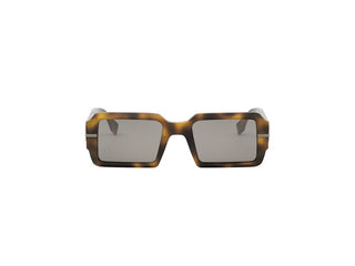 FENDI FE40073U men Havana Geometric Sunglasses