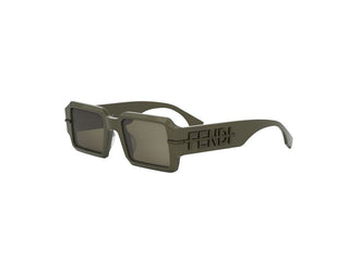 FENDI FE40073U men Green Geometric Sunglasses