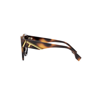 FENDI FE40098I women Havana Squared Sunglasses