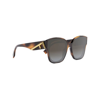 FENDI FE40098I women Havana Squared Sunglasses