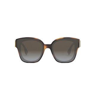 FENDI FE40098I women Havana Squared Sunglasses