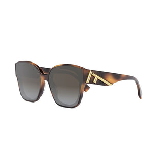 FENDI FE40098I women Havana Squared Sunglasses