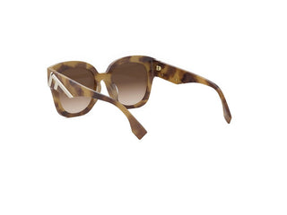 FENDI Fendi First FE40098I women Havana Squared Sunglasses