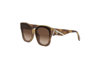 FENDI Fendi First FE40098I women Havana Squared Sunglasses