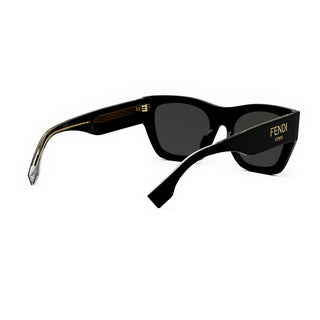 FENDI FE40100I women Black Rectangle Sunglasses