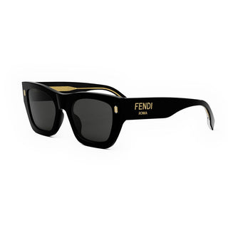 FENDI FE40100I women Black Rectangle Sunglasses