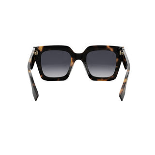 FENDI FE40101I women Havana Squared Sunglasses