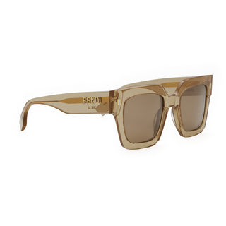 FENDI FE40101I women Brown Squared Sunglasses