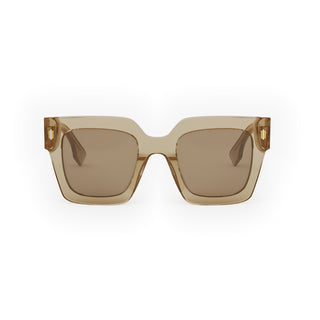 FENDI FE40101I women Brown Squared Sunglasses