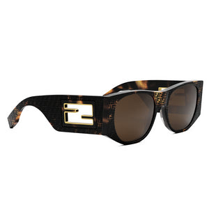 FENDI FE40109I women Havana Oval Sunglasses