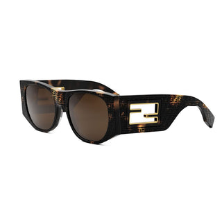 FENDI FE40109I women Havana Oval Sunglasses