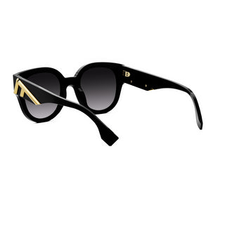 FENDI FE40111I women Black Round Sunglasses