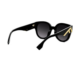 FENDI FE40111I women Black Round Sunglasses