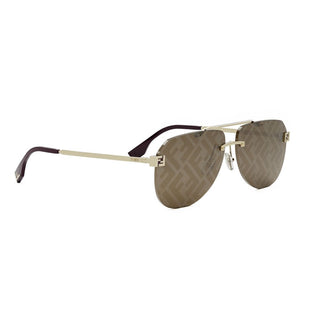 FENDI FE40115U men Gold Pilot Sunglasses