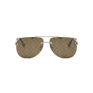 FENDI FE40115U men Gold Pilot Sunglasses