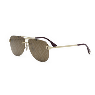 FENDI FE40115U men Gold Pilot Sunglasses